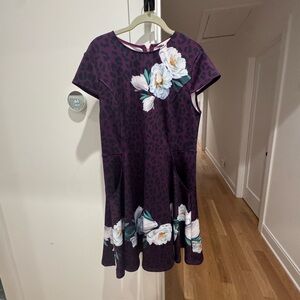 Ted Baker Purple Floral Women’s Dress NEVER WORN